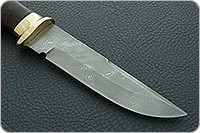 Нож Н8-Спецназ орех, черный дамаск, латунь  : фото 4