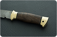 Нож Н8-Спецназ орех, черный дамаск, латунь  : фото 6