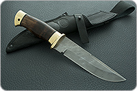 Нож Н8-Спецназ орех, черный дамаск, латунь  : фото 9