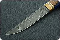 Нож НР2 Полярник нержавеющий дамаск, латунь покрытая золотом, золочение клинка : фото 3