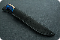 Нож НР2 Полярник нержавеющий дамаск, латунь покрытая золотом, золочение клинка : фото 11