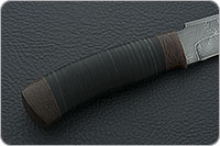 Нож Н3-Гумбольт наборная кожа, нержавеющий дамаск, текстолит : фото 5