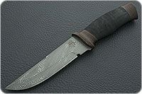 Нож Н8-Спецназ микропористая резина, нержавеющий дамаск, текстолит : фото 2