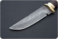 Нож Н8-Спецназ мореный орех, нержавеющий дамаск, латунь покрытая золотом : фото 3