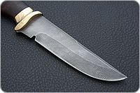 Нож Н8-Спецназ мореный орех, нержавеющий дамаск, латунь покрытая золотом : фото 4