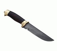 Нож Н8-Спецназ мореный орех, нержавеющий дамаск, латунь покрытая золотом : фото 9