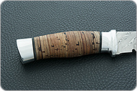 Нож Н8 Лондон-Спецназ береста, контрастный дамаск, алюминий : фото 3