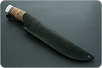 Нож Н8 Лондон-Спецназ береста, контрастный дамаск, алюминий : фото 6