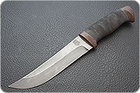 Нож Н5 Лесник микропористая резина, черный дамаск, текстолит : фото 2