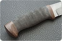 Нож Н5 Лесник микропористая резина, черный дамаск, текстолит : фото 5