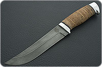 Нож Н5 Лесник береста, черный дамаск, алюминий : фото 2