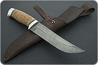 Нож Н5 Лесник береста, черный дамаск, алюминий : фото 8