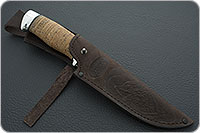 Нож Н5 Лесник береста, черный дамаск, алюминий : фото 9