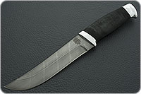 Нож Н5 Лесник микропористая резина, черный дамаск, алюминий : фото 2