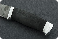 Нож Н5 Лесник микропористая резина, черный дамаск, алюминий : фото 6