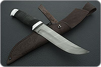 Нож Н5 Лесник микропористая резина, черный дамаск, алюминий : фото 8