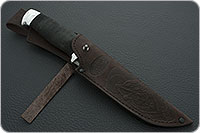 Нож Н5 Лесник микропористая резина, черный дамаск, алюминий : фото 9