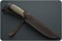 Нож Н5 Лесник орех, черный дамаск, текстолит : фото 9