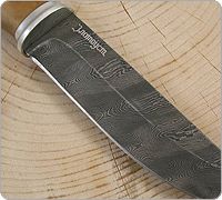 Нож Н5 Лесник орех, нержавеющий дамаск, алюминий : фото 2