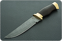 Нож Н8-Спецназ венге, нержавеющий дамаск, латунь покрытая золотом : фото 2