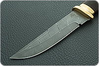 Нож Н8-Спецназ венге, нержавеющий дамаск, латунь покрытая золотом : фото 3