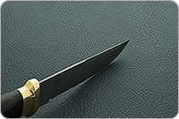 Нож Н8-Спецназ венге, нержавеющий дамаск, латунь покрытая золотом : фото 9