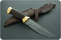 Нож Н8-Спецназ венге, нержавеющий дамаск, латунь покрытая золотом : фото 10