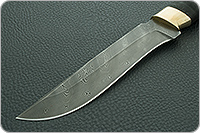 Нож Н2 Турецкий микропористая резина, черный дамаск, латунь  : фото 3