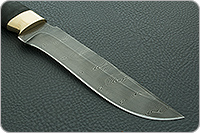 Нож Н2 Турецкий микропористая резина, черный дамаск, латунь  : фото 4