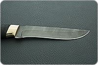 Нож Н2 Турецкий микропористая резина, черный дамаск, латунь  : фото 7