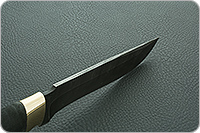 Нож Н2 Турецкий микропористая резина, черный дамаск, латунь  : фото 8