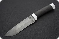 Нож Н6 Александр II наборная кожа, черный дамаск, алюминий : фото 2