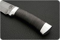 Нож Н6 Александр II наборная кожа, черный дамаск, алюминий : фото 6