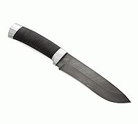 Нож Н6 Александр II наборная кожа, черный дамаск, алюминий : фото 10