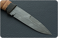 Нож Н9 Чикаго береста, черный дамаск, текстолит : фото 4