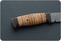 Нож Н9 Чикаго береста, черный дамаск, текстолит : фото 5