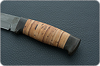 Нож Н9 Чикаго береста, черный дамаск, текстолит : фото 6