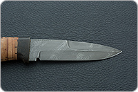 Нож Н9 Чикаго береста, черный дамаск, текстолит : фото 7