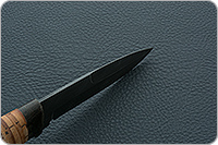 Нож Н9 Чикаго береста, черный дамаск, текстолит : фото 8