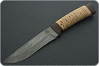 Нож Н6 Александр II береста, черный дамаск, текстолит : фото 2