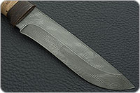 Нож Н6 Александр II береста, черный дамаск, текстолит : фото 4