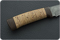 Нож Н6 Александр II береста, черный дамаск, текстолит : фото 5