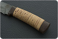 Нож Н6 Александр II береста, черный дамаск, текстолит : фото 6