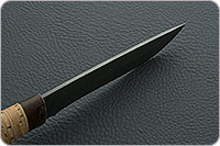 Нож Н6 Александр II береста, черный дамаск, текстолит : фото 7