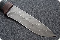 Нож Н6 Александр II наборная кожа, черный дамаск, текстолит : фото 4