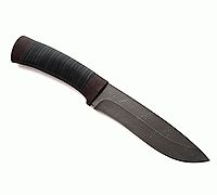 Нож Н6 Александр II наборная кожа, черный дамаск, текстолит : фото 10