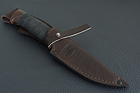 Нож Н9 Чикаго микропористая резина, черный дамаск, текстолит : фото 9