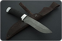 Нож Н6 Александр II микропористая резина, черный дамаск, алюминий : фото 8