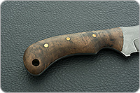 Нож Н70 Ковбой накладки стабилизированная карелка, черный дамаск, цельнометаллический : фото 5