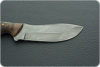 Нож Н70 Ковбой накладки стабилизированная карелка, черный дамаск, цельнометаллический : фото 7